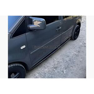 Боковые Пороги Performance (черные) Volkswagen Caddy 2010-2015 гг.