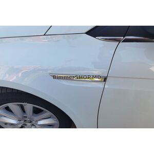 Накладки на указатели поворота 2021+ (2 шт, нержавейка) Renault Megane IV 2016-2025 гг.