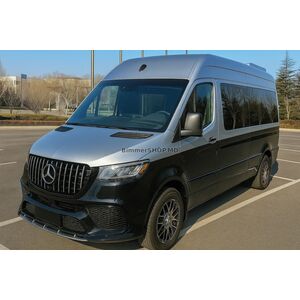 Передний бампер с решеткой V1 (AMG) Mercedes Sprinter W907/W910 2018- гг.