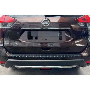 Накладка на задний бампер EuroCap (2017-2021, ABS) Nissan X-trail T32/Rogue 2014-2021 гг.
