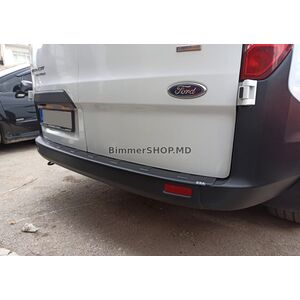 Накладка на задний бампер Esa (2013-2017, ABS) Ford Custom 2013-2022 гг.