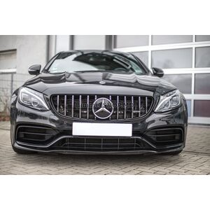 Передняя решетка Panamericana GT (для оригинального C63 AMG) 2014-2018, без камеры Mercedes C-сlass W205 2014-2021 гг.