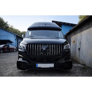 Передний бампер с решеткой V2 (AMG) Mercedes Sprinter W907/W910 2018- гг.