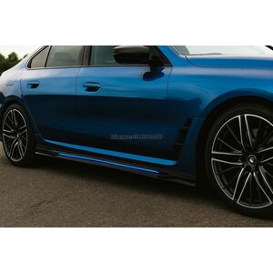 Универсальные накладки на боковые пороги Niken Blue (ABS) (4шт)