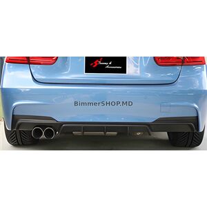 Задний диффузор DPT V-1 (для M Performance, Черный Глянец) BMW 3 серия F30/F31 2012-2019 гг.