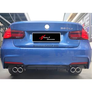 Задний диффузор DPT V-2 (для M Performance, Черный Глянец) BMW 3 серия F30/F31 2012-2019 гг.
