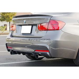 Задний диффузор DPT V-4 (для M Performance, Черный Глянец) BMW 3 серия F30/F31 2012-2019 гг.