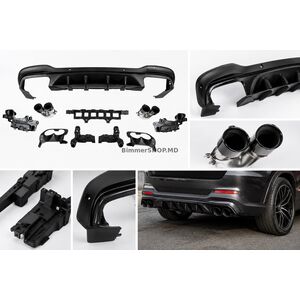 Задний диффузор с насадками на выхлоп (Дизайн AMG43) Mercedes GLC X253 2015-2022 гг.