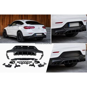 Задний диффузор с насадками Black (Дизайн AMG63) Mercedes GLC coupe C253 2016-2023 гг.