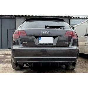 Задний диффузор DPT (2008-2010, Черный Глянец) Audi A3 2003-2012 гг.