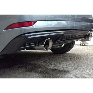 Задний диффузор DPT (HB, 2017-2020, черный глянец) Audi A3 2012-2020 гг.