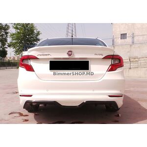 Задний диффузор DPT (SD, Черный Глянец) Fiat Tipo 2016- гг.