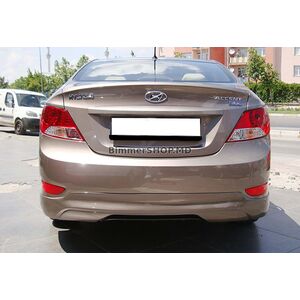 Задний диффузор DPT (Черный Глянец) Hyundai Accent 2011-2017 гг.