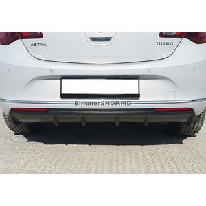 Задний Диффузор DPT V2 (2012-2015, HB, Черный Глянец) Opel Astra J 2009-2015 гг.