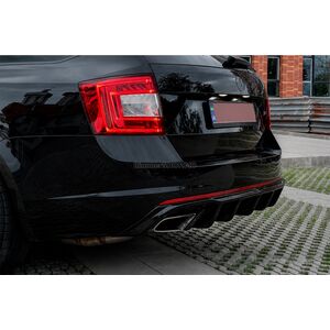 Задний диффузор DPT V-2 (SD, Черный Глянец) Skoda Octavia III A7 2013-2019 гг.