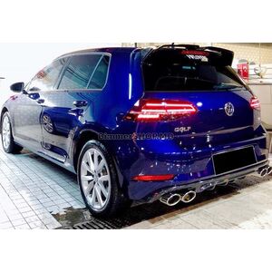 Задний диффузор DPT V-1 (2017-2019, Черный Глянец) Volkswagen Golf 7/E-Golf 2012-2020 гг.