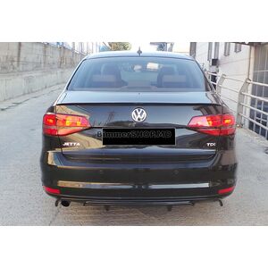 Задний диффузор DPT (2014-2018, Черный Глянец) Volkswagen Jetta 2011-2018 гг.