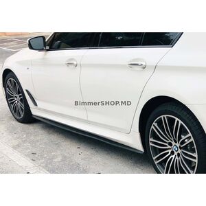 Накладки на пороги DPT V-1 (для порогов M-Sport/M5, черный глянец) BMW 5 серия G30/G31 2017-2023 гг.