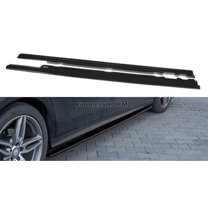 Боковые Пороги DPT (Черный Глянец) Mercedes E-сlass W213 2016-2023 гг.
