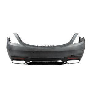 Задний бампер с диффузором S65/S63 AMG (2018-2022) Mercedes S-сlass W222 2013-2022 гг.