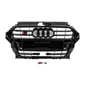 Передняя Решетка S-Style (2012-2016, черная) Audi A3 2012-2020 гг.