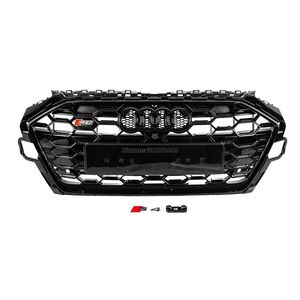 Передняя решетка S-style (2019-2024, черная) Audi A4 B9 2015-2024 гг.