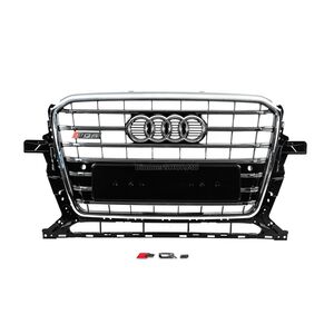 Передняя решетка SQ-Style (2012-2017, черная с хромом) Audi Q5 2008-2017 гг.