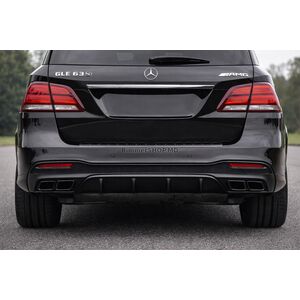 Задний диффузор для GLE (дизайн GLE63 Black) Mercedes GLE/ML сlass W166 2011-2018 гг.