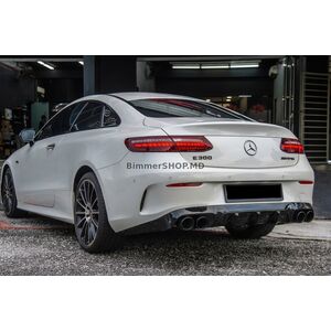 Задний диффузор Black с насадками Black (Дизайн AMG53) Mercedes E-class coupe C238 2016-2024 гг.