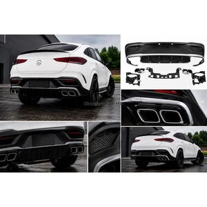 Задний диффузор с насадками на выхлоп (дизайн GLE63) Mercedes GLE coupe C167 2019- гг.