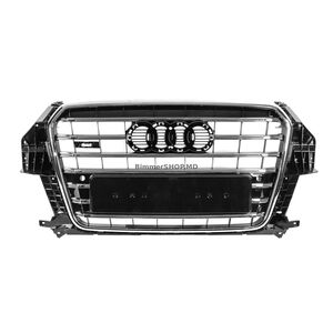 Передняя решетка радиатора SQ3 (2011-2015, черная с хромом) Audi Q3 2011-2019 гг.