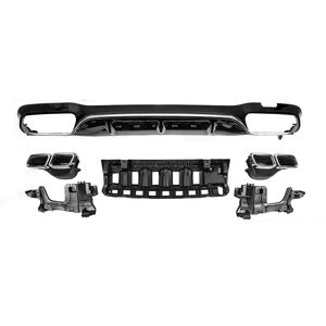 Задний диффузор с насадками E63-Design Silver (для AMG/AMG-Line 2016-2020) Mercedes E-сlass W213 2016-2023 гг.