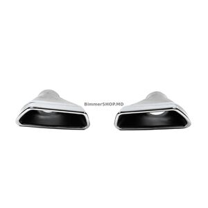 Насадки на глушитель M-Performance Silver (2 шт.) BMW 5 серия G30/G31 2017-2023 гг.