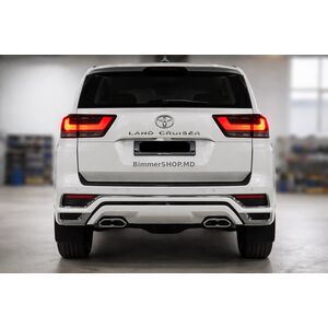 Накладка на Задний Бампер VXR Белый Toyota Land Cruiser 300 2021- гг.