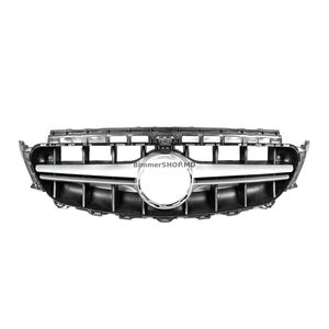 Передняя решетка в стиле E63 AMG Silver (для Avantgarde/AMG-Line/E43/E53 2016-2020) Mercedes E-class coupe C238 2016-2024 гг.