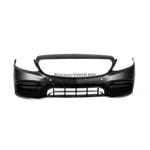 Передний бампер (дизайн AMG C63 2018-2021) Mercedes C-сlass W205 2014-2021 гг.