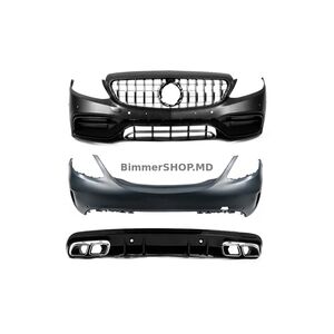 Комплект обвеса с полным задним бампером (AMG C63-designs 2018-2021) Mercedes C-сlass W205 2014-2021 гг.