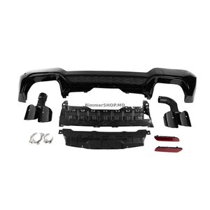 Задний диффузор с насадками на выхлоп (для F97/M-Sport 2022-2024) BMW X3 G01 2018- гг.
