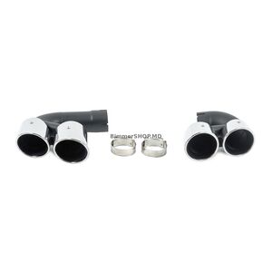 Насадки на глушитель V1 Silver в стиле X6M F96 BMW X6 G06 2019–2027 гг.