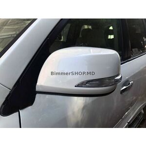Крышки зеркал (без повторителя поворота, стиль 2014 года) Belyy Toyota Land Cruiser 200 2007-2021 гг.