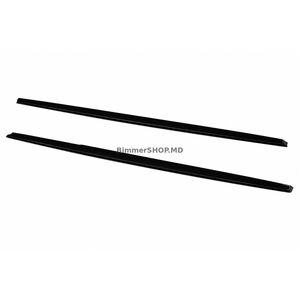 Боковые пороги (черный глянец) BMW 5 серия E60/E61 2003-2010 гг.