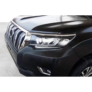 Уценка накладка-ресничка на фару левая (1 шт., для LED) Toyota Land Cruiser Prado 150 2009-2023 гг.
