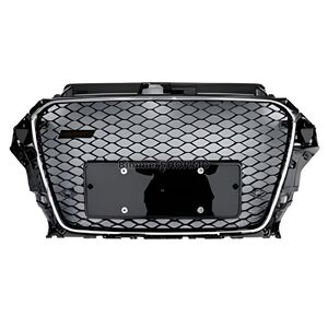 Передняя решетка радиатора RS-Style (2012-2016, черная с хромом) Audi A3 2012-2020 гг.