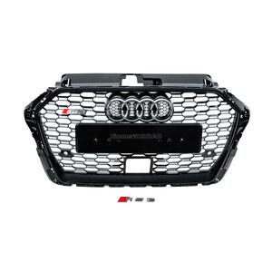 Передняя решетка RS-Style (2016-2020, черно-серая) Audi A3 2012-2020 гг.