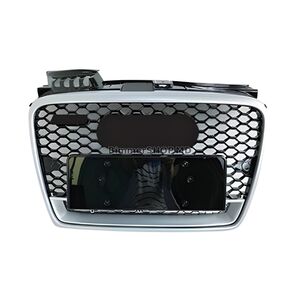 Передняя решетка RS-Style V-1 (черная с хромом) Audi A4 B7 2004-2008 гг.