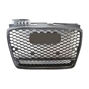 Передняя решетка RS-Style V-2 (черная с хромом) Audi A4 B7 2004-2008 гг.