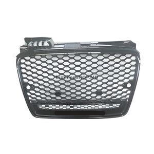 Передняя решетка RS-Style V-1 (без логотипа, черная с хромом) Audi A4 B7 2004-2008 гг.