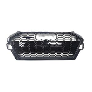 Передняя решётка радиатора в стиле RS (2019-2024, чёрная) Audi A4 B9 2015-2024 гг.