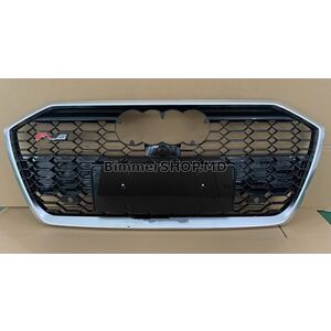 Передняя решетка RS-Style (черная с хромом) Audi A6 C8 2018–2025 гг.