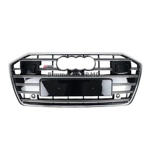 Передняя решетка S-Style (с ACC, черная с хромом) Audi A6 C8 2018–2025 гг.